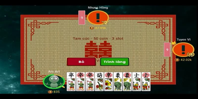 Cách chơi tam cúc Cách chơi tam cúc các lượt đánh bài