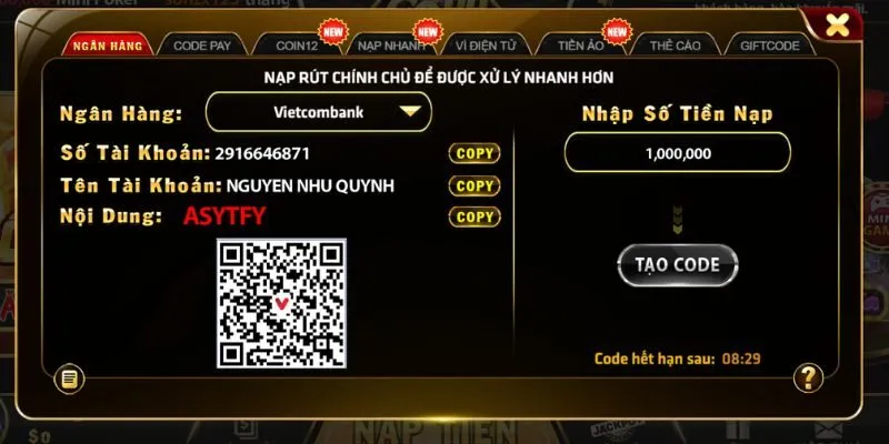 Nạp Tiền Qua Các Cổng Thanh Toán Quốc Tế